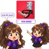 Dương vật giả 2 đầu gắn dây đeo cho les Baile – size Lớn