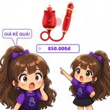 Lưỡi liếm hoa hồng kèm trứng rung nhấp chuyển động đẩy tới và lui xoay bi cực sướng