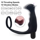 Máy rung massage hậu môn 10 tần số, có quai đeo