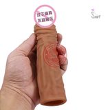 Bao cao su đôn dên Top Notch gân nổi, cậu nhỏ dài thêm 5cm