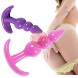 Phích cắm hậu môn 3 hạt nhựa dẻo