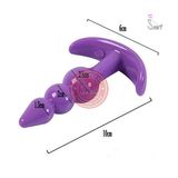 Phích cắm hậu môn 3 hạt nhựa dẻo