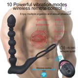 Máy rung hậu môn kiểu chuỗi hạt Body Safe điều khiển từ xa