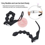 Máy rung hậu môn kiểu chuỗi hạt Body Safe điều khiển từ xa