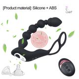 Máy rung hậu môn kiểu chuỗi hạt Body Safe điều khiển từ xa