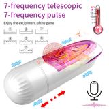 Âm đạo giả rung nhấp chuyển động đẩy tới và lui tỏa nhiệt âm thanh Dibe Ferrady