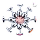 Phích cắm hậu môn Inox đế trái tim (Size S: 7×2,8cm)