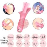 Máy massage âm đạo kết hợp lưỡi rung kích thích siêu sướng