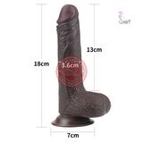 Dương vật giả gắn tường Lovetoy Sliding Skin Dong 7 inch – Black