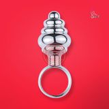 Nhẫn phích cắm hậu môn Inox mini xoắn ốc