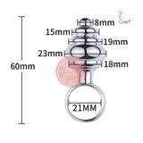 Nhẫn phích cắm hậu môn Inox mini xoắn ốc