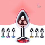 Phích cắm hậu môn Inox đế pha lê