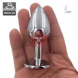 Phích cắm hậu môn Inox đế pha lê