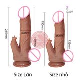 Dương vật giả gắn tường rung nhấp chuyển động đẩy tới và lui ngoáy phát nhiệt 39 độ