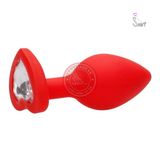 Phích cắm hậu môn silicon đỏ