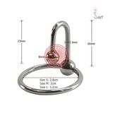Vòng đeo dương vật inox xuyên niệu đạo