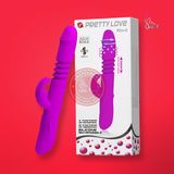 Dương vật giả Pretty Love Ward rung nhấp chuyển động đẩy tới và lui xoay bi