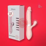 Dương vật giả Evo Mars rung nhấp chuyển động đẩy tới và lui lưỡi xoay kích thích