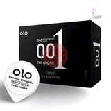Bao cao su siêu mỏng Olo Đen 0.01 trơn mượt – Hộp 10c