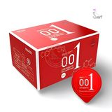 Bao cao su siêu mỏng Olo Đỏ 0.01gel nóng ấm (hộp 10c)