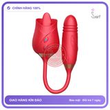 Bộ Trứng Rung Lưỡi Liếm Red New chính hãng - rung nhấp chuyển động đẩy tới và lui tự động, chất liệu an toàn cho da, dễ vệ sinh - giao hàng che tên kín đáo