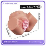 Khối Mông 3,5kg Co Bóp Rung Rên chính hãng - chất liệu an toàn cho da, dễ vệ sinh, êm ái khi dùng - giao hàng che tên kín đáo