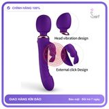 Chày Rung Massage 2 Đầu Peter Nhánh Thỏ chính hãng - chất liệu an toàn cho da, dễ vệ sinh, êm ái khi dùng - giao hàng che tên kín đáo