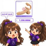 Dương Vật Less Double Enjoy Cannon chính hãng - chất liệu an toàn cho da, dễ vệ sinh, êm ái khi dùng - giao hàng che tên kín đáo