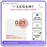Bao Cao Su Sagami Siêu Mỏng 001 Hộp 1 Cái chính hãng - có gai nổi, có hương thơm, ôm sát cảm giác thật - giao hàng che tên kín đáo