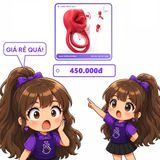 Vòng Rung Lưỡi Liếm 4in1 điều khiển Qua App chính hãng - chất liệu an toàn cho da, dễ vệ sinh, êm ái khi dùng - giao hàng che tên kín đáo