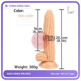 Dương Vật Đóng Trái Bắp không Rung chính hãng - silicone mềm, chất liệu an toàn cho da, dễ vệ sinh - giao hàng che tên kín đáo