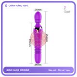Chày Rung Massage 2 Đầu Manno Thụt chính hãng - 10 chế độ rung, silicone mềm, chất liệu an toàn cho da - giao hàng che tên kín đáo