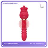 Cây Rung Lưỡi Liếm Hoa Hồng Thụt New chính hãng - chất liệu an toàn cho da, dễ vệ sinh, êm ái khi dùng - giao hàng che tên kín đáo