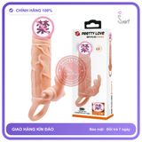 Bao Đôn Prettylove Brave Man Rung 2 Đầu chính hãng - ôm sát cảm giác thật, chất liệu latex an toàn, hàng nhập khẩu - giao hàng che tên kín đáo