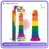 Dương Vật Lovetoy 7 Màu Mềm không Rung (Thẳng) chính hãng - đế hít tường, silicone y tế, chất liệu an toàn cho da - giao hàng che tên kín đáo