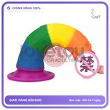 Dương Vật Lovetoy 7 Màu Mềm không Rung (Thẳng) chính hãng - đế hít tường, silicone y tế, chất liệu an toàn cho da - giao hàng che tên kín đáo