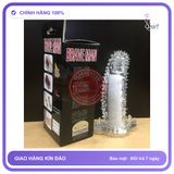 Bao Đôn Brave Man Rung Đầu New chính hãng - có gai nổi, ôm sát cảm giác thật, chất liệu latex an toàn - giao hàng che tên kín đáo
