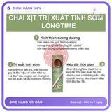 Xịt Kéo Dài Longtime Xanh Lốc 12 Chai (Loại 2) chính hãng - kéo dài thời gian, chiết xuất thảo dược, thấm nhanh không nhờn rít - giao hàng che tên kín đáo