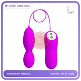 Trứng Rung Prettylove Vega Ngoáy chính hãng - 12 chế độ rung, điều khiển từ xa, silicone mềm - giao hàng che tên kín đáo