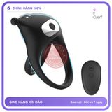 Vòng Đeo Dương Vật Black Warrior Rung điều khiển Từ Xa chính hãng - chất liệu an toàn cho da, dễ vệ sinh, êm ái khi dùng - giao hàng che tên kín đáo