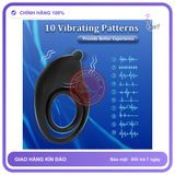 Vòng Đeo Dương Vật Black Warrior Rung điều khiển Từ Xa chính hãng - chất liệu an toàn cho da, dễ vệ sinh, êm ái khi dùng - giao hàng che tên kín đáo