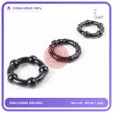 Bộ 3 Vòng Bi Stay Hard Đen chính hãng - silicone mềm, chất liệu an toàn cho da, dễ vệ sinh - giao hàng che tên kín đáo