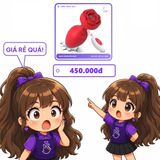 Phích Cắm Rung Hoa Hồng Điều Khiển Từ Xa chính hãng - 10 chế độ rung, sạc USB, silicone y tế - giao hàng che tên kín đáo