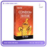 Bao Cao Su Lực Sĩ Nóng Hộp 10 Cái chính hãng - có gai nổi, ôm sát cảm giác thật, chất liệu latex an toàn - giao hàng che tên kín đáo