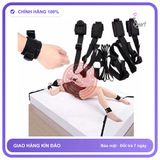 Bộ Dây Trói Tay Chân Ở Giường chính hãng - chất liệu an toàn cho da, dễ vệ sinh, êm ái khi dùng - giao hàng che tên kín đáo