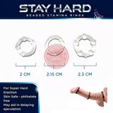 Bộ 3 vòng đeo dương vật silicon bi mềm Stay Hard chính hãng