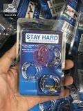 Bộ 3 vòng đeo dương vật silicon bi mềm Stay Hard chính hãng