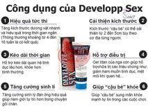 Kem Developpe Sex tăng kích thước dương vật bền vững