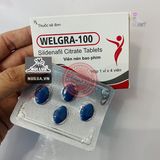 Thuốc cường dương Welgra 100mg, Hộp 4 viên chính hãng - chất liệu an toàn cho da, dễ vệ sinh, êm ái khi dùng - giao hàng che tên kín đáo