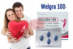 Thuốc cường dương Welgra 100mg, Hộp 4 viên chính hãng - chất liệu an toàn cho da, dễ vệ sinh, êm ái khi dùng - giao hàng che tên kín đáo